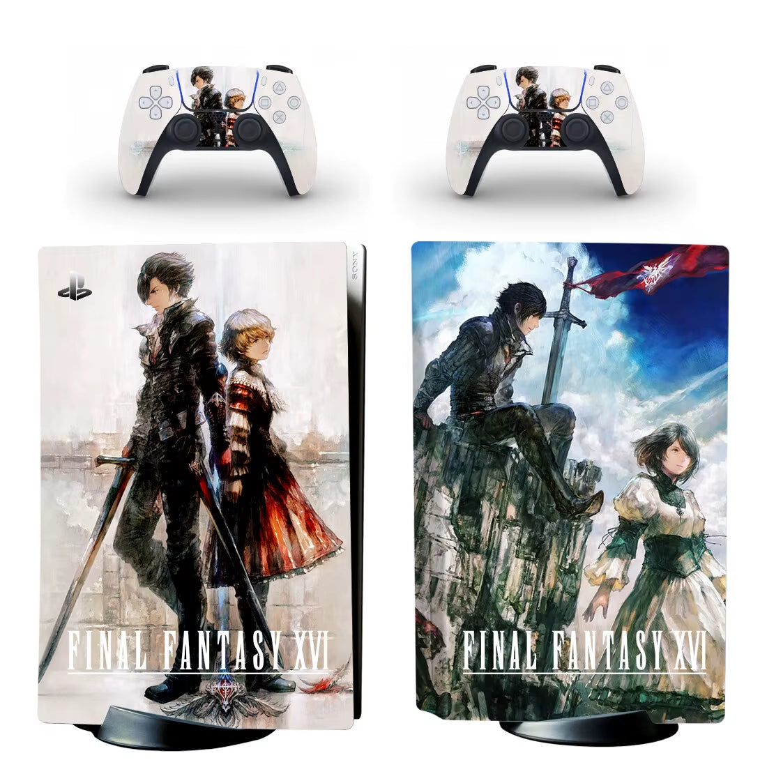 Game Final Fantasy 16 PS5 Disc Skin Sticker Decal Cover for Console & Controllers PS5 Disk Skin Sticker Vinyl