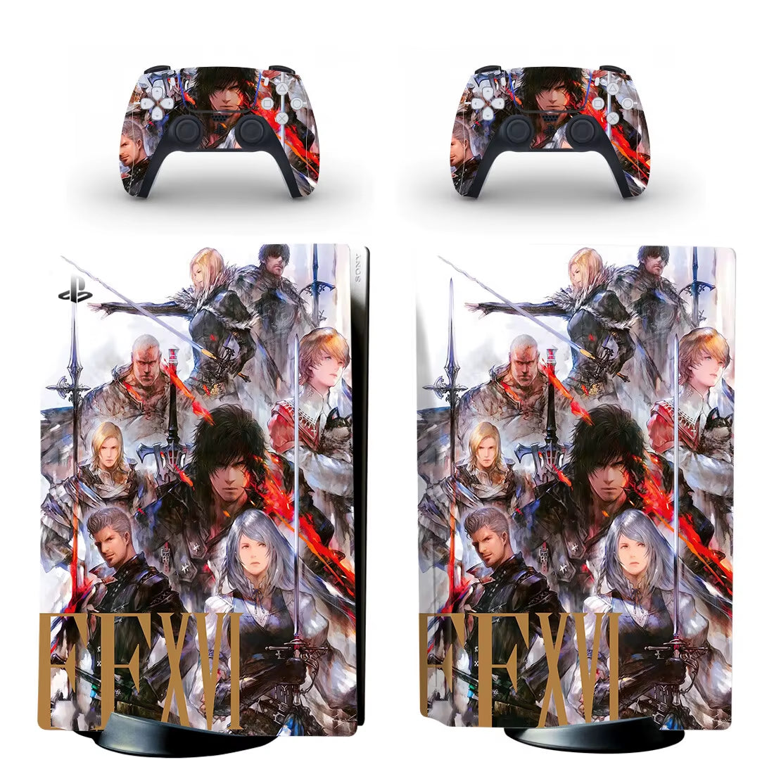 Game Final Fantasy 16 PS5 Disc Skin Sticker Decal Cover for Console & Controllers PS5 Disk Skin Sticker Vinyl