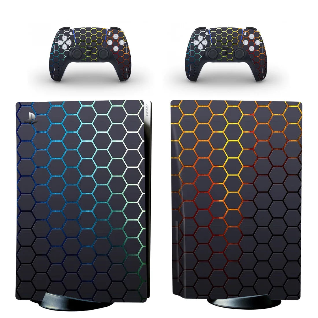 Custom Design PS5 Disc Skin Sticker Decal Cover for Console and 2 Controllers PS5 Disk Skin Sticker Vinyl