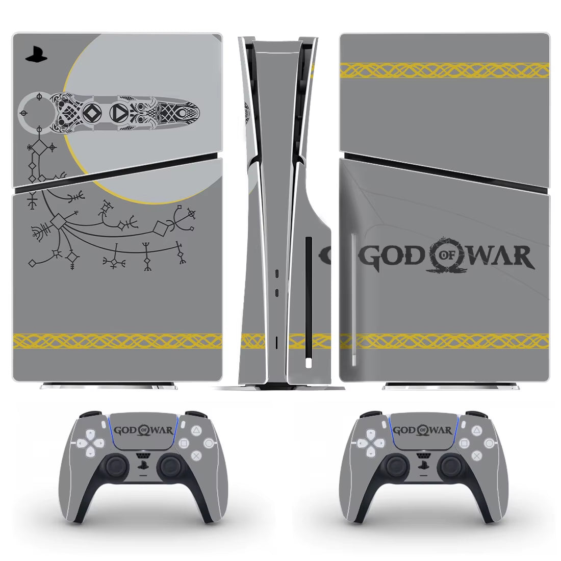 God of War Game PS5 Slim Disc Skin Sticker Decal Cover for Console and 2 Controllers New PS5 Slim Disk Skin Vinyl