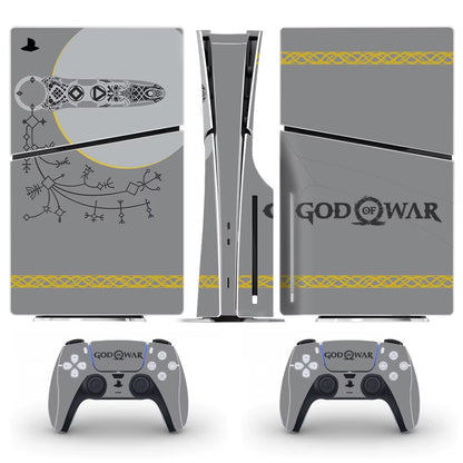 God of War Game PS5 Slim Disc Skin Sticker Decal Cover for Console and 2 Controllers New PS5 Slim Disk Skin Vinyl