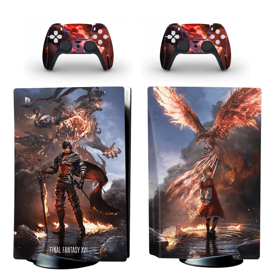 Game Final Fantasy 16 PS5 Disc Skin Sticker Decal Cover for Console & Controllers PS5 Disk Skin Sticker Vinyl