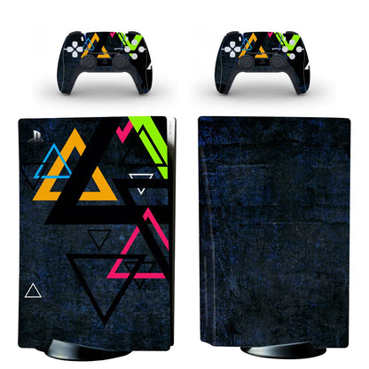 Custom Design PS5 Disc Skin Sticker Decal Cover for Console and 2 Controllers PS5 Disk Skin Sticker Vinyl