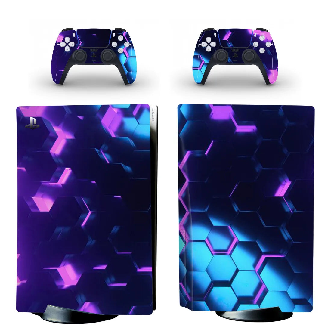 Custom Design PS5 Disc Skin Sticker Decal Cover for Console and 2 Controllers PS5 Disk Skin Sticker Vinyl